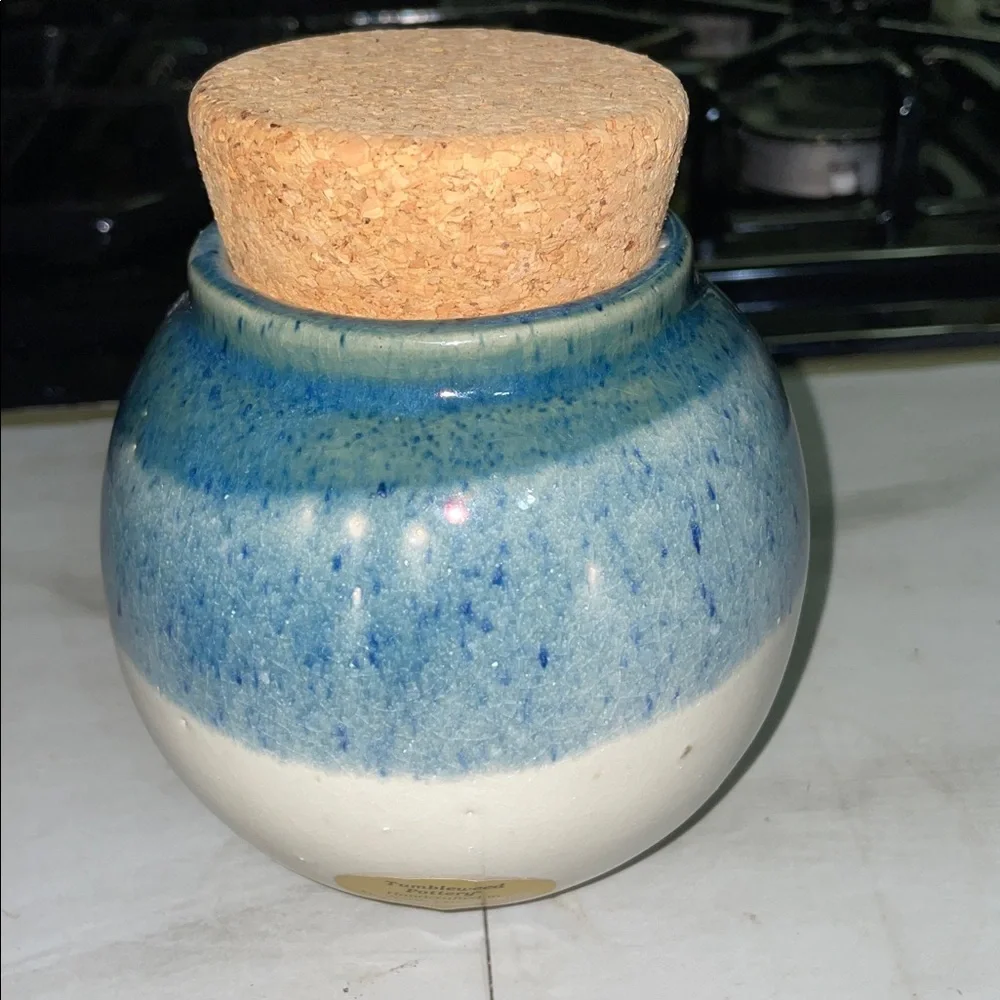 Tumbleweed pottery doggie treat jar